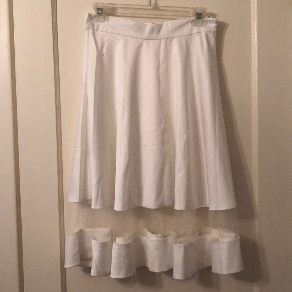 Lulus White Shadow Skirt